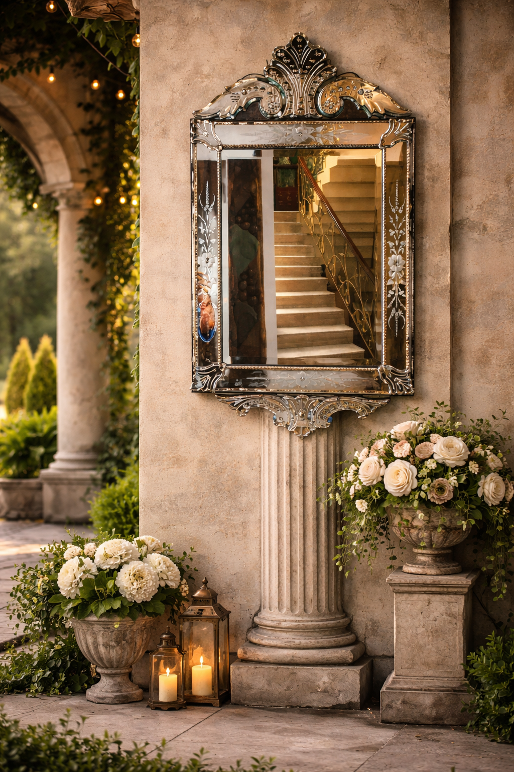 Vintage Ornate Square Mirror thumbnail